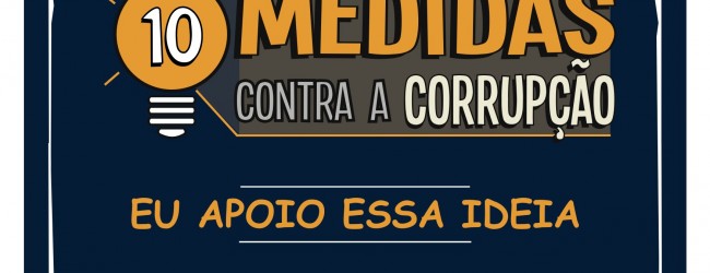 Rossini adere à campanha do Ministério Público Federal para acabar com a corrupção no país