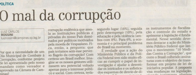 O mal da corrupção