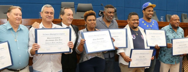 Pela terceira vez Câmara presta homenagem a sambistas de Campinas